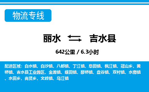 麗水到吉水縣物流專(zhuān)線-麗水至吉水縣貨運(yùn)公司